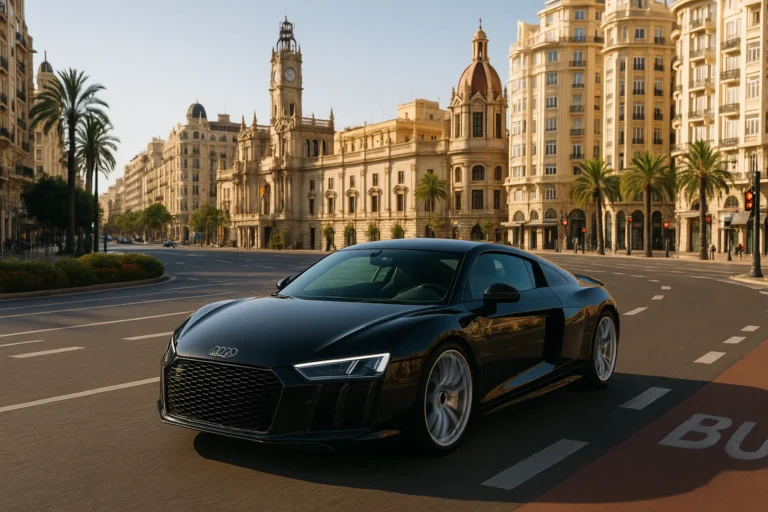Audi R8 circulando por Valencia