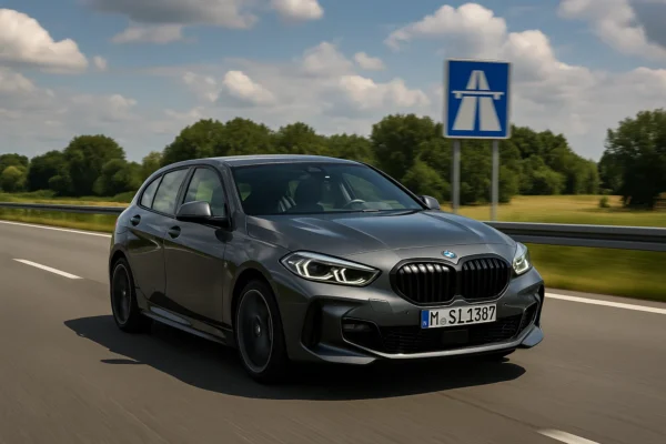 BMW Serie 1 circulando por autovía