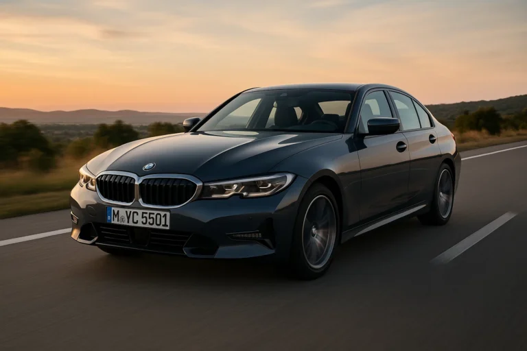 BMW Serie 3 asegurado circula por la carretera