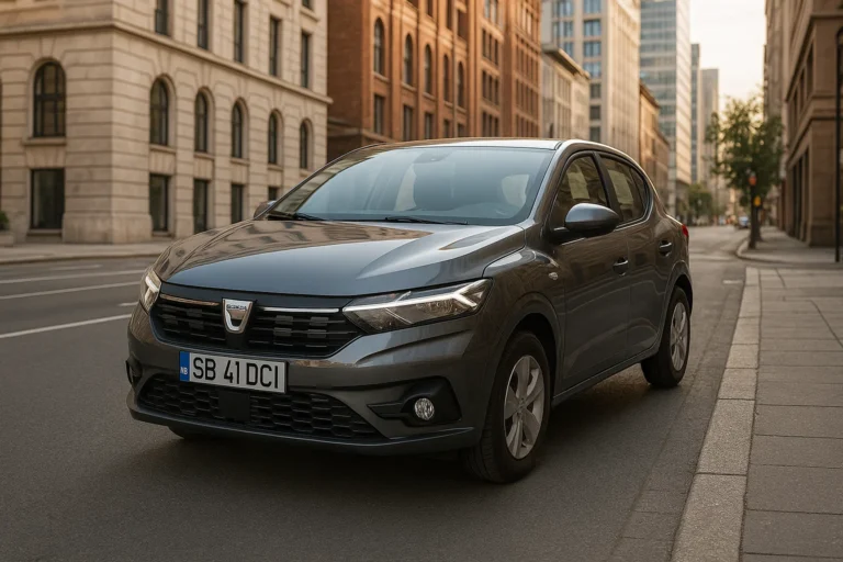 Dacia Sandero en medio de una ciudad