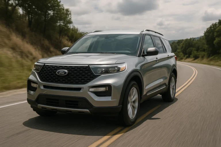 Ford Explorer circulando por una carretera secundaria