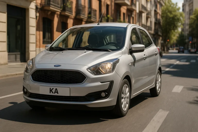 Ford KA conduciendo por ciudad