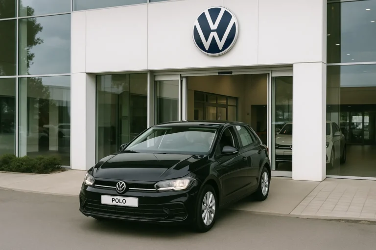 Golf Polo saliendo del concesionario