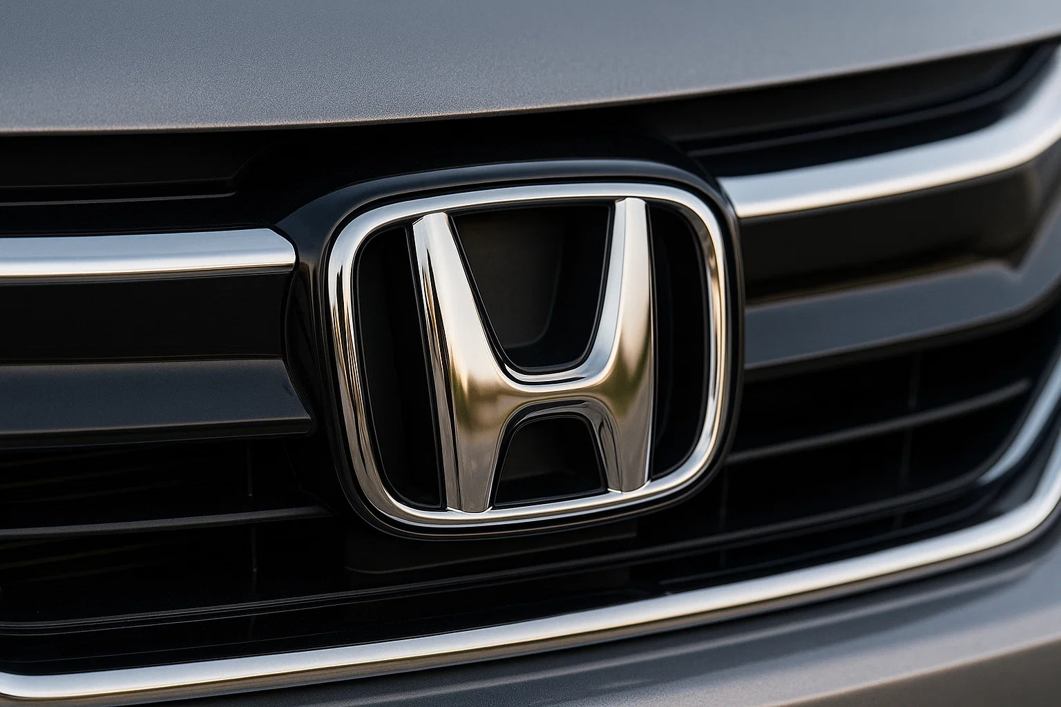 Insignia de Honda en parrilla de coche