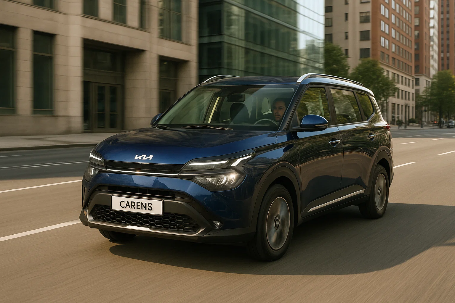 Kia Carens circulando por la ciudad