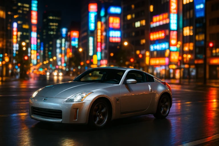 Nissan 350z circulando por una ciudad