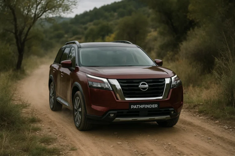 Nissan Pathfinder por camino de tierra