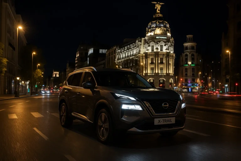Nissan XTrail en Madrid por la noche