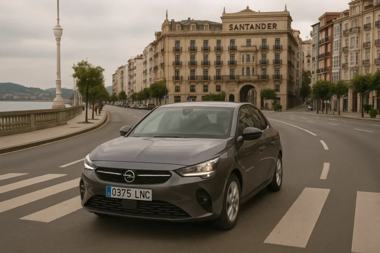 Opel Corsa ciculando por Santander