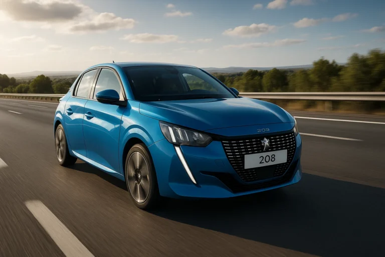 Peugeot 208 circulando por autovía