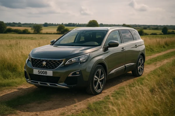 Peugeot 5008 en medio de un camino de tierra