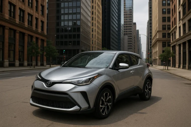 Toyota CHR en medio de una ciudad