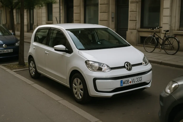 Volkswagen Up aparcado en la ciudad