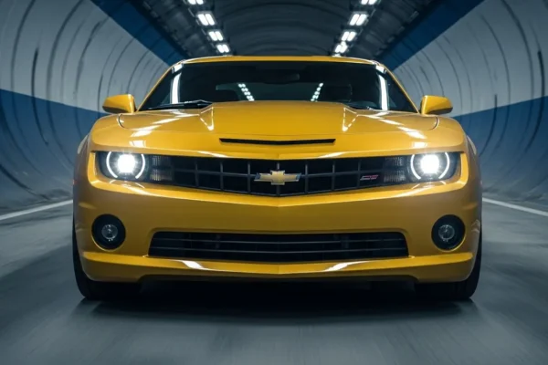 Chevrolet Camaro circulando por un túnel