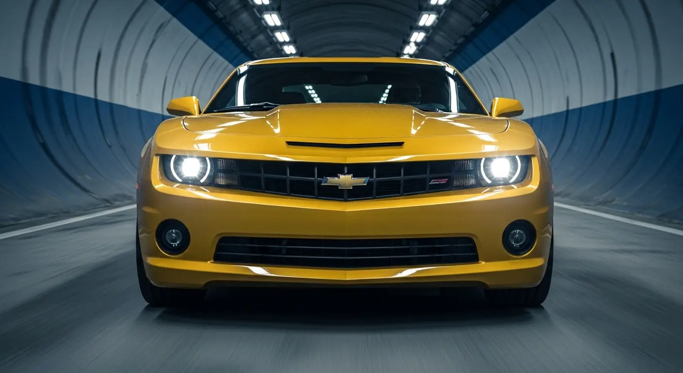 Chevrolet Camaro circulando por un túnel