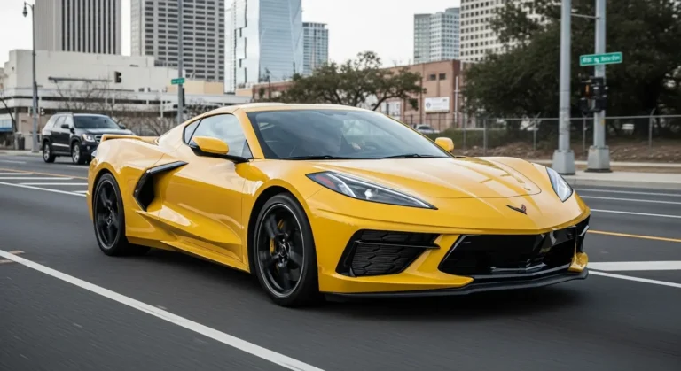 Chevrolet Corvette circulando en zona urbana