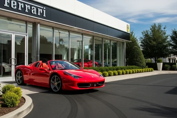 Cómo elegir el mejor seguro para tu Ferrari 458 Spider Ferrari 458 Spider saliendo del concesionario