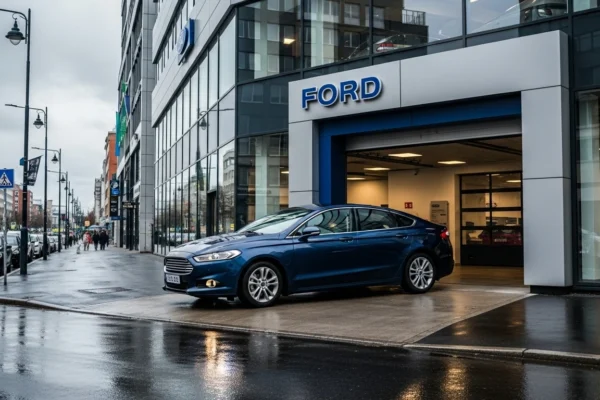 Ford Mondeo saiendo de concesionario