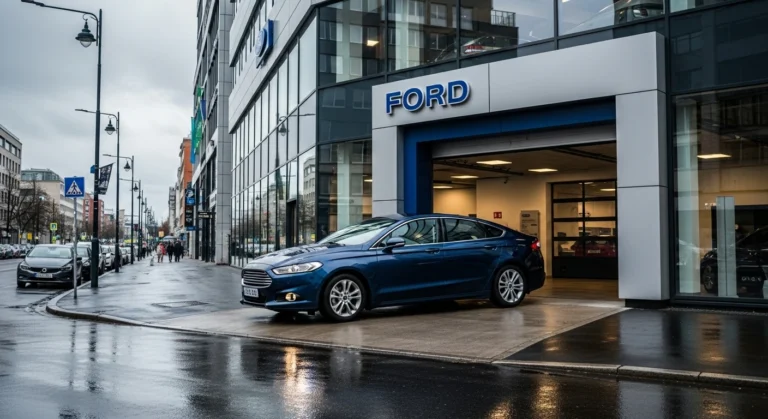 Ford Mondeo saiendo de concesionario