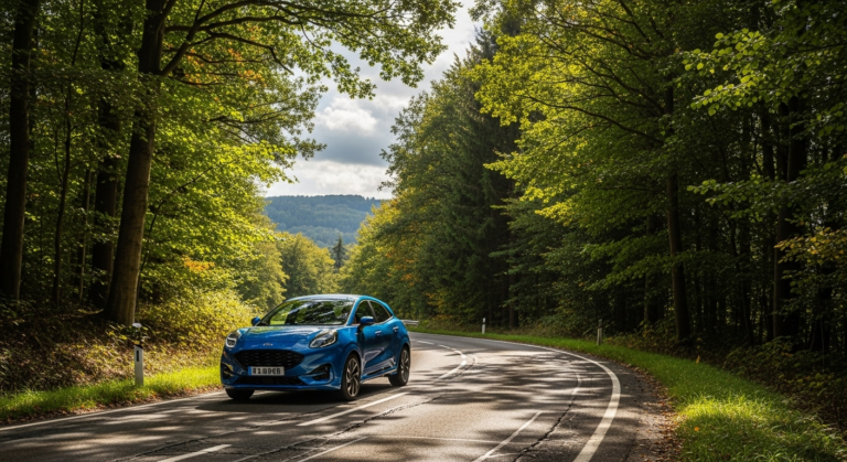 Ford Puma circulando por carretera secundaria