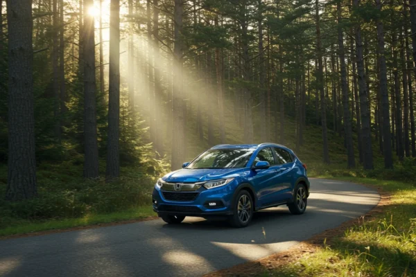 Honda HR V circulando por el bosque