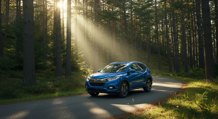 Honda HR V circulando por el bosque