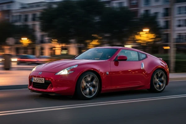 Nissan 370z circulando por una ciudad de España